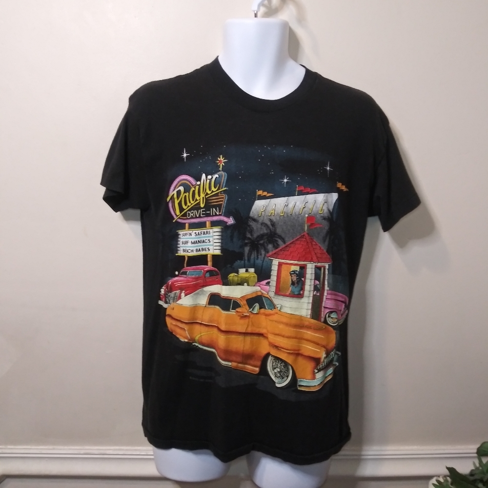 Vintage Speed Limit Seventy Black Single Stitch, Pacific Drive-In Graphic Tee - Picture 12 of 12